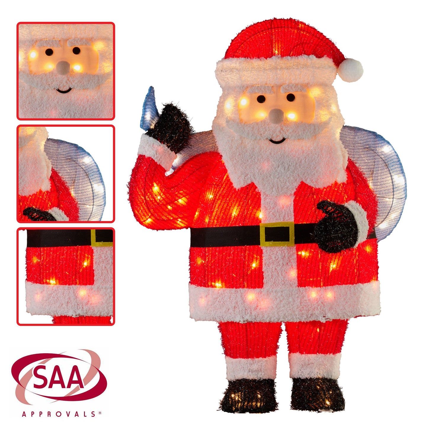 Christabelle 81cm Christmas Santa Display with Lights V240-112_MHA506