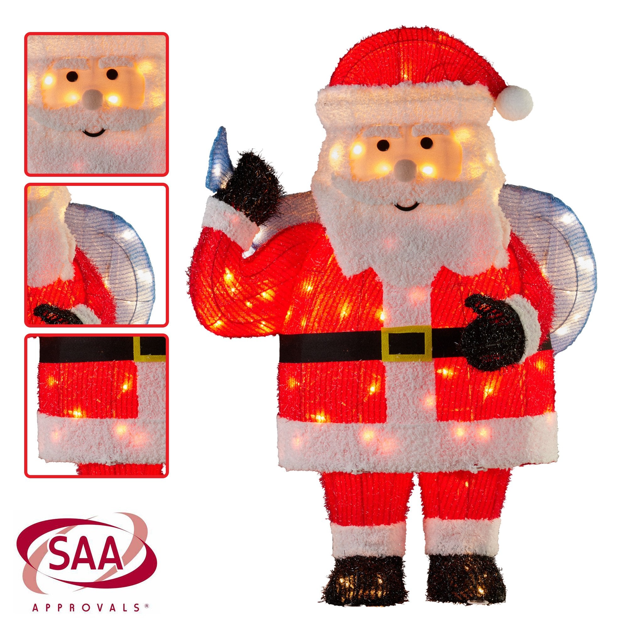 Christabelle 81cm Christmas Santa Display with Lights V240-112_MHA506