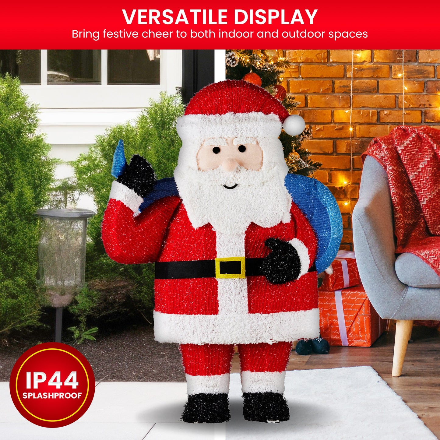 Christabelle 81cm Christmas Santa Display with Lights V240-112_MHA506