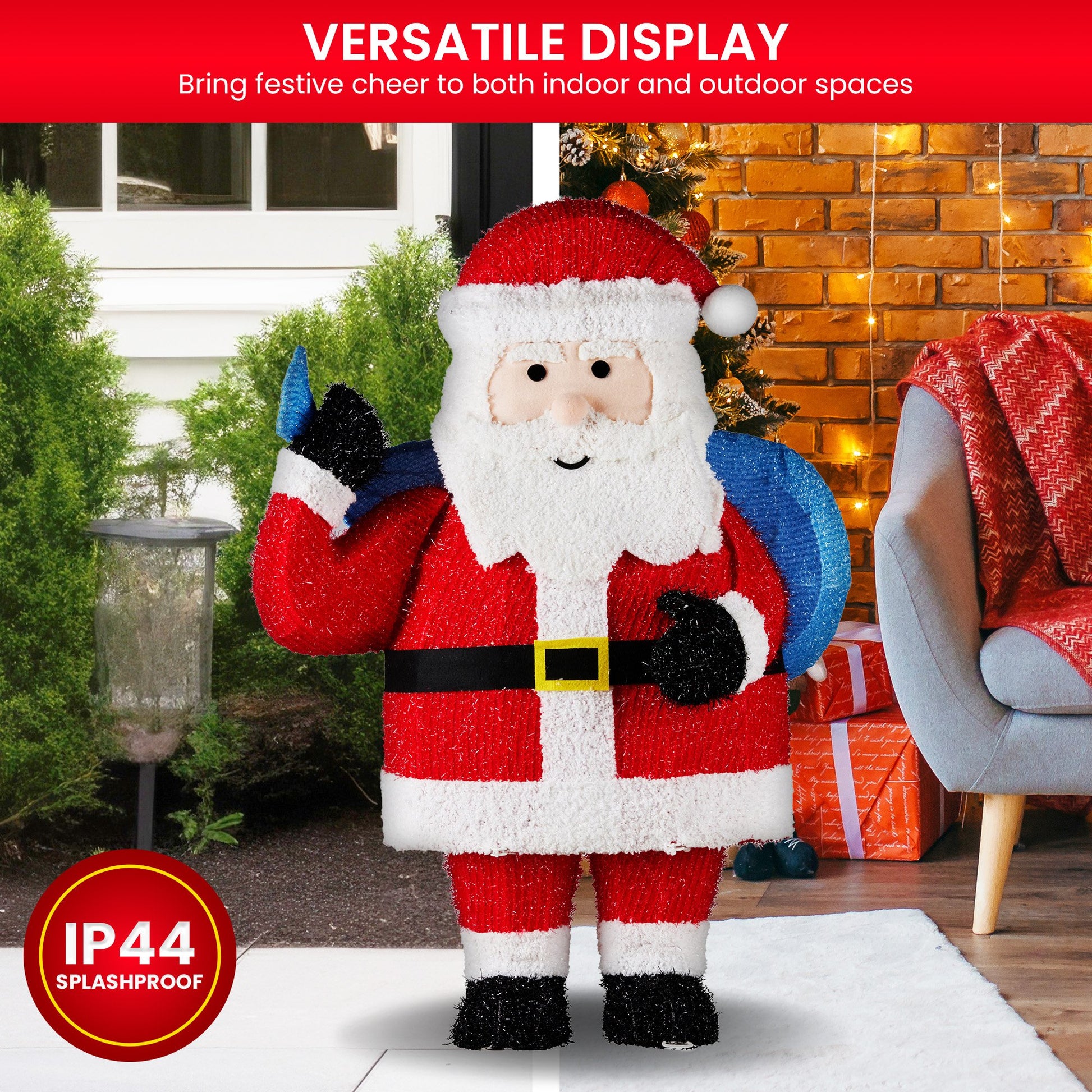 Christabelle 81cm Christmas Santa Display with Lights V240-112_MHA506
