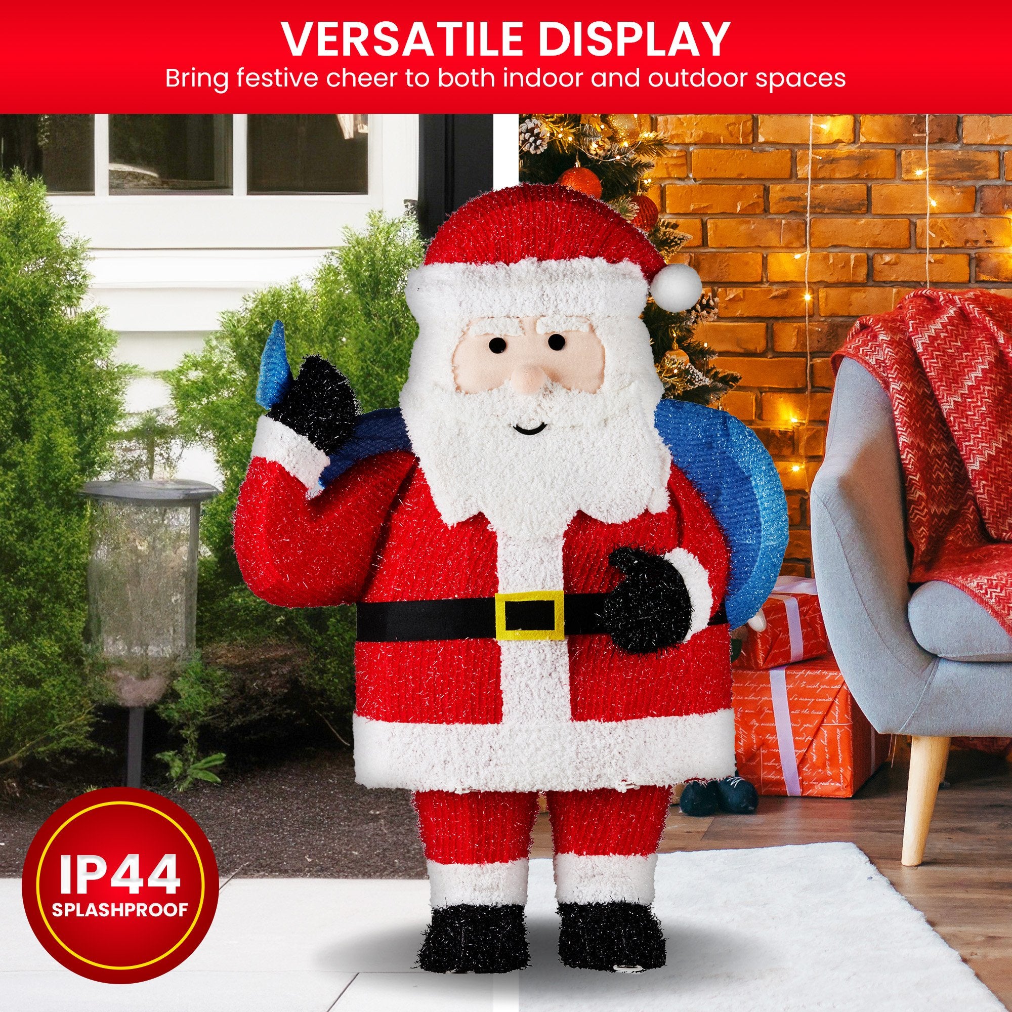 Christabelle 81cm Christmas Santa Display with Lights V240-112_MHA506