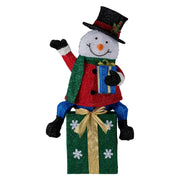 Christabelle 85cm Christmas Snowman On Presents Display with Lights V240-112_MHA509