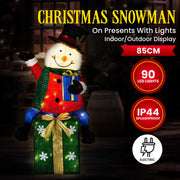 Christabelle 85cm Christmas Snowman On Presents Display with Lights V240-112_MHA509
