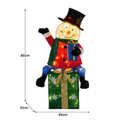 Christabelle 85cm Christmas Snowman On Presents Display with Lights V240-112_MHA509