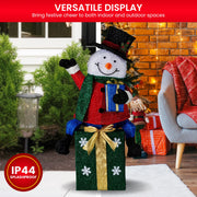 Christabelle 85cm Christmas Snowman On Presents Display with Lights V240-112_MHA509