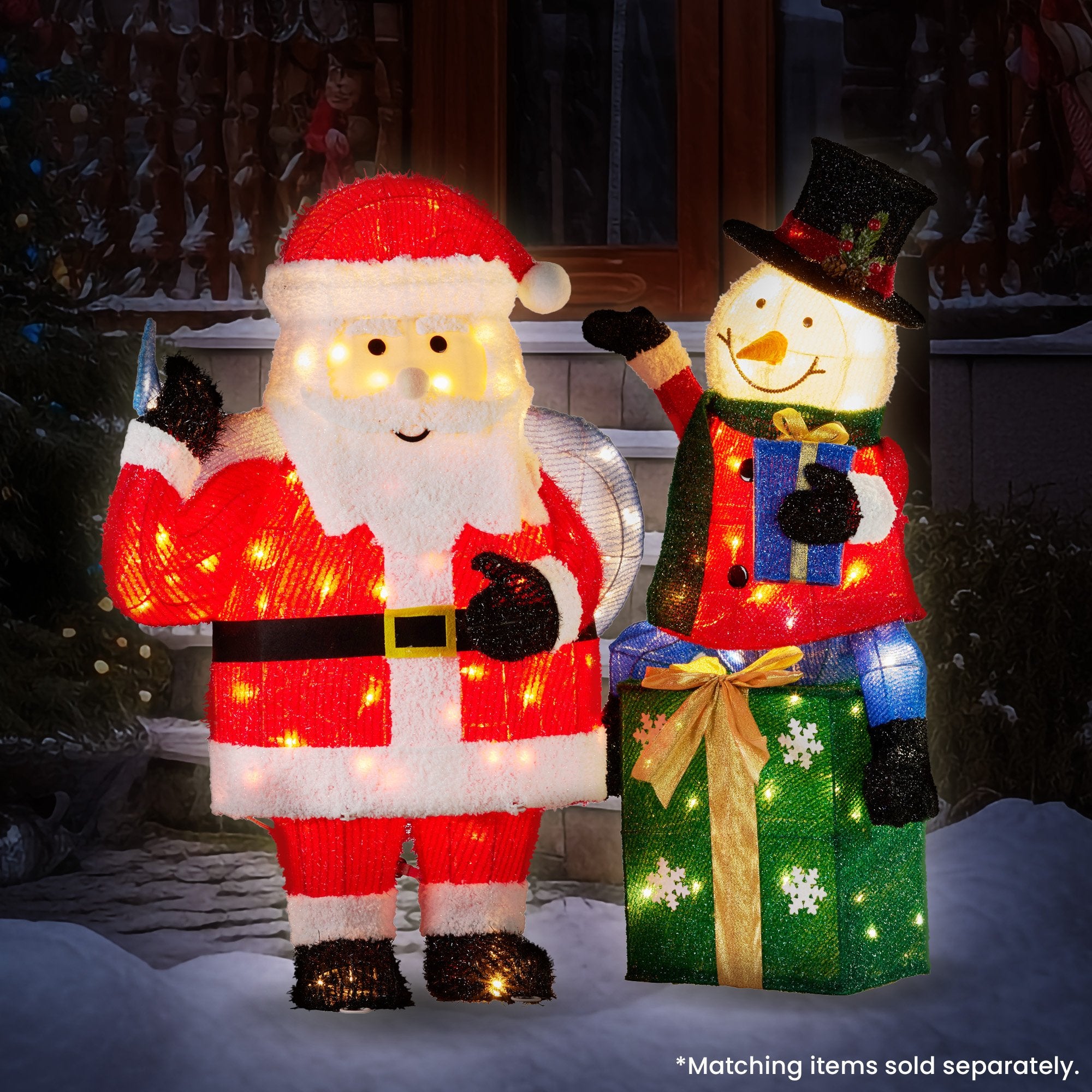 Christabelle 85cm Christmas Snowman On Presents Display with Lights V240-112_MHA509
