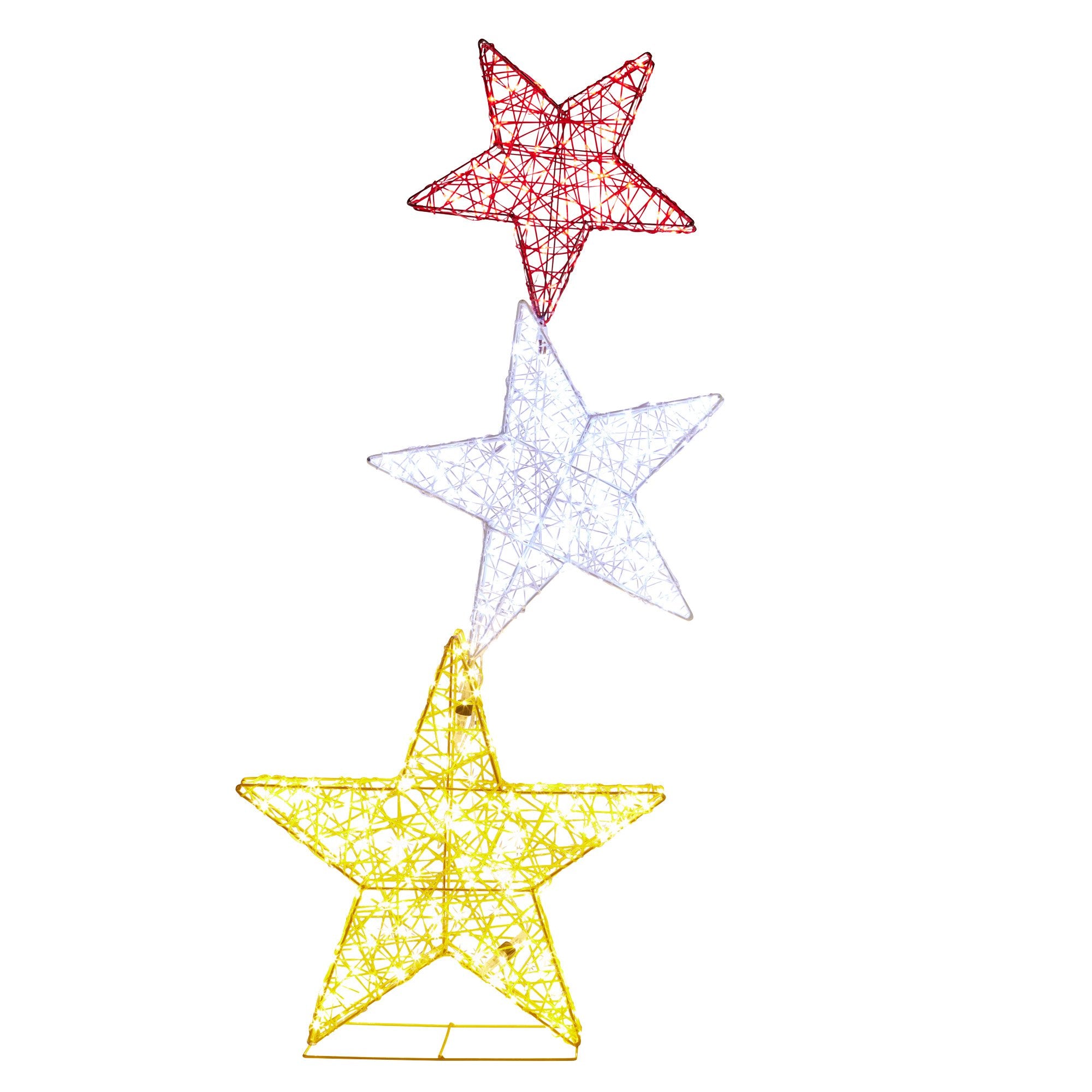 Christabelle 120cm Triple Star Christmas Display with Lights V240-112_MHA515