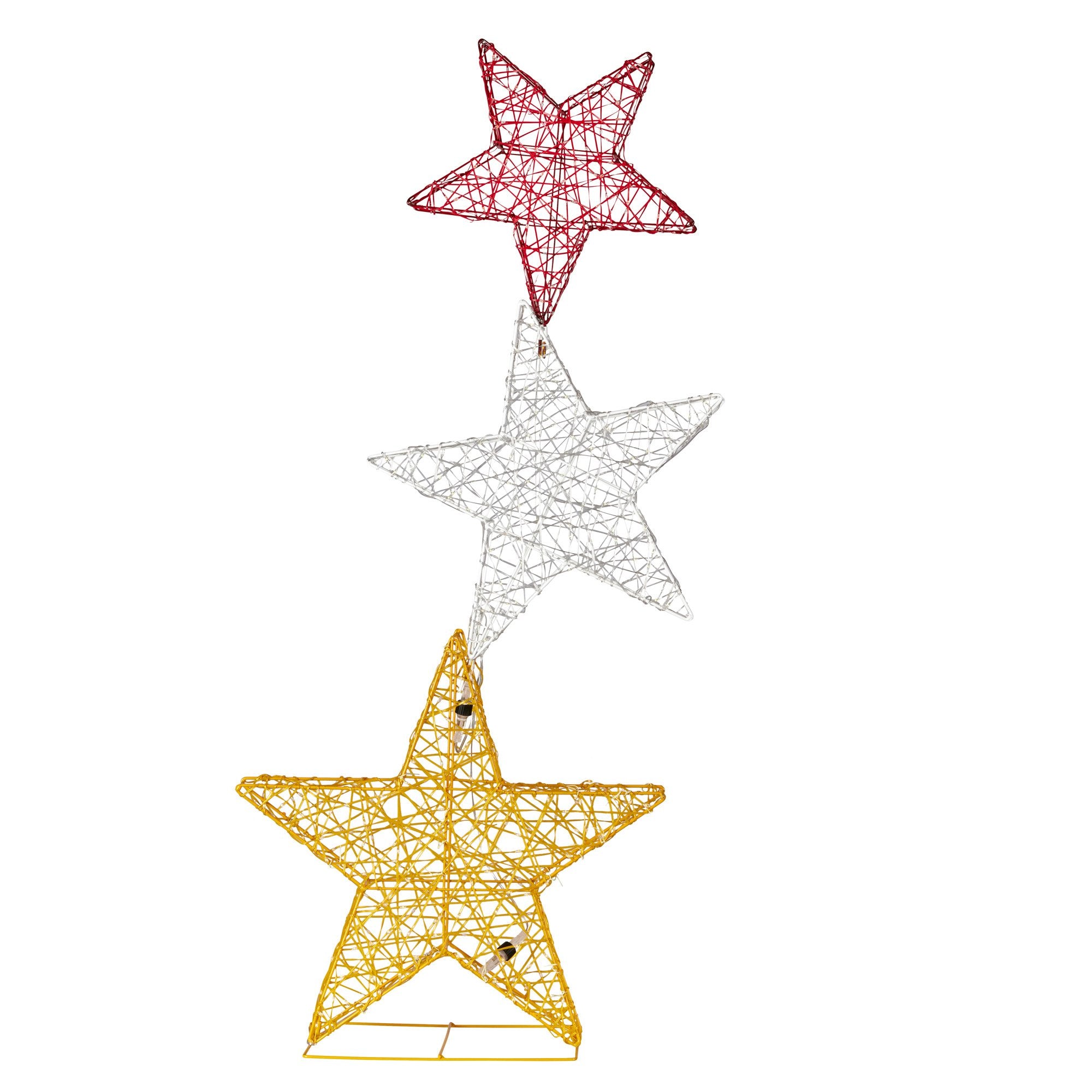 Christabelle 120cm Triple Star Christmas Display with Lights V240-112_MHA515