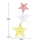 Christabelle 120cm Triple Star Christmas Display with Lights V240-112_MHA515