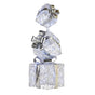 Christabelle 83cm Triple Christmas Silver Giftbox Stack Display with Lights V240-112_MHA516