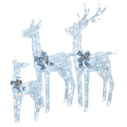 Christabelle Christmas Reindeer Display Set 3 Indoor & Outdoor Decorations Acrylic Beads Cool White LED V240-112_MHA600