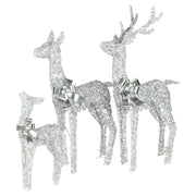 Christabelle Christmas Reindeer Display Set 3 Indoor & Outdoor Decorations Acrylic Beads Cool White LED V240-112_MHA600