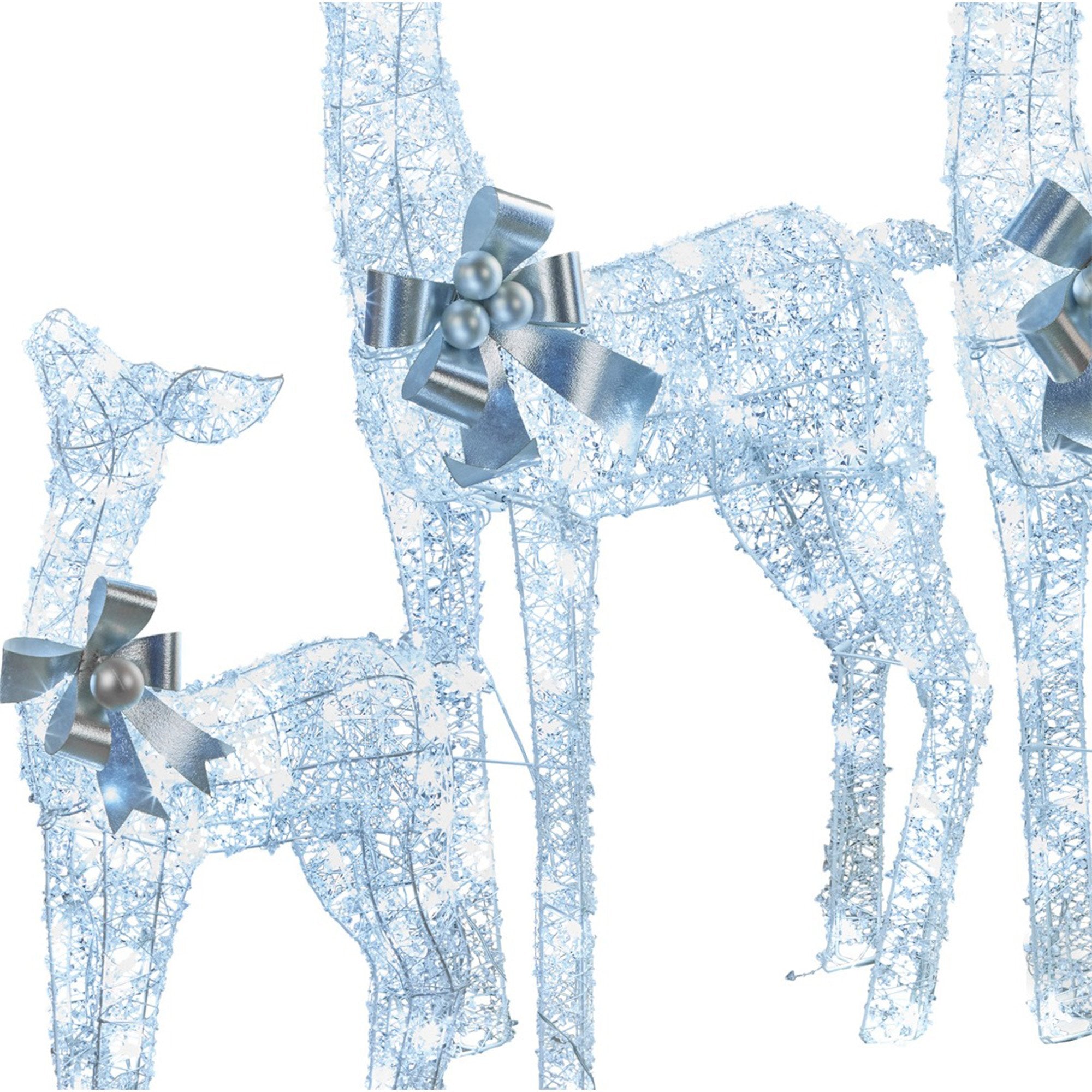Christabelle Christmas Reindeer Display Set 3 Indoor & Outdoor Decorations Acrylic Beads Cool White LED V240-112_MHA600