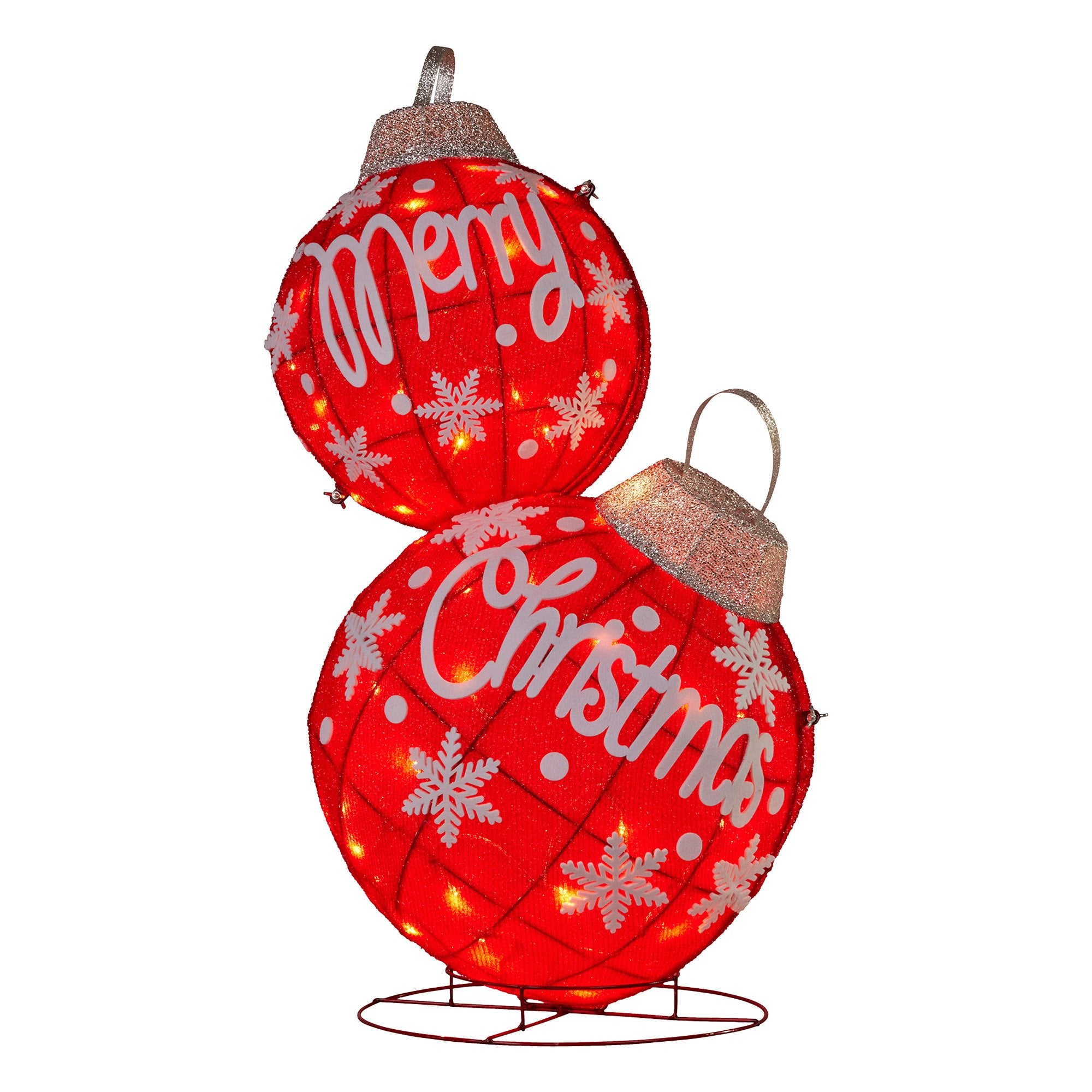 Christabelle Oversized Christmas Bauble Display Warm White Led Lights Glitter V240-112_MHA608