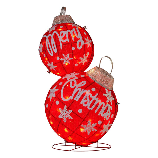 Christabelle Oversized Christmas Bauble Display Warm White Led Lights Glitter V240-112_MHA608