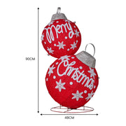 Christabelle Oversized Christmas Bauble Display Warm White Led Lights Glitter V240-112_MHA608