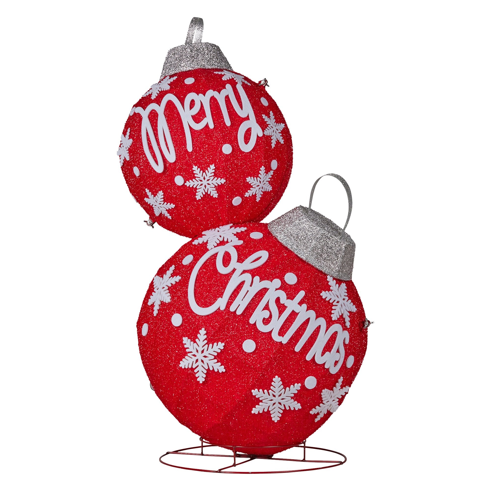 Christabelle Oversized Christmas Bauble Display Warm White Led Lights Glitter V240-112_MHA608