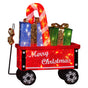 Christabelle Christmas Cart Display w/Candy Cane & Presents Warm White LED Lights Wire Frame Structure Indoor V240-112_MHA610