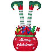 Christabelle Elf in Gift Sack Christmas Display Warm White LED Lights 86cm for Decoration w/Wire Frame V240-112_MHA611