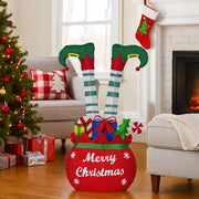Christabelle Elf in Gift Sack Christmas Display Warm White LED Lights 86cm for Decoration w/Wire Frame V240-112_MHA611
