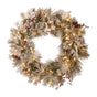 Christabelle 61cm Snowy Christmas Wreath Bedford with LED Lights Front Door Decoration Ornament V240-112_NATSB61W