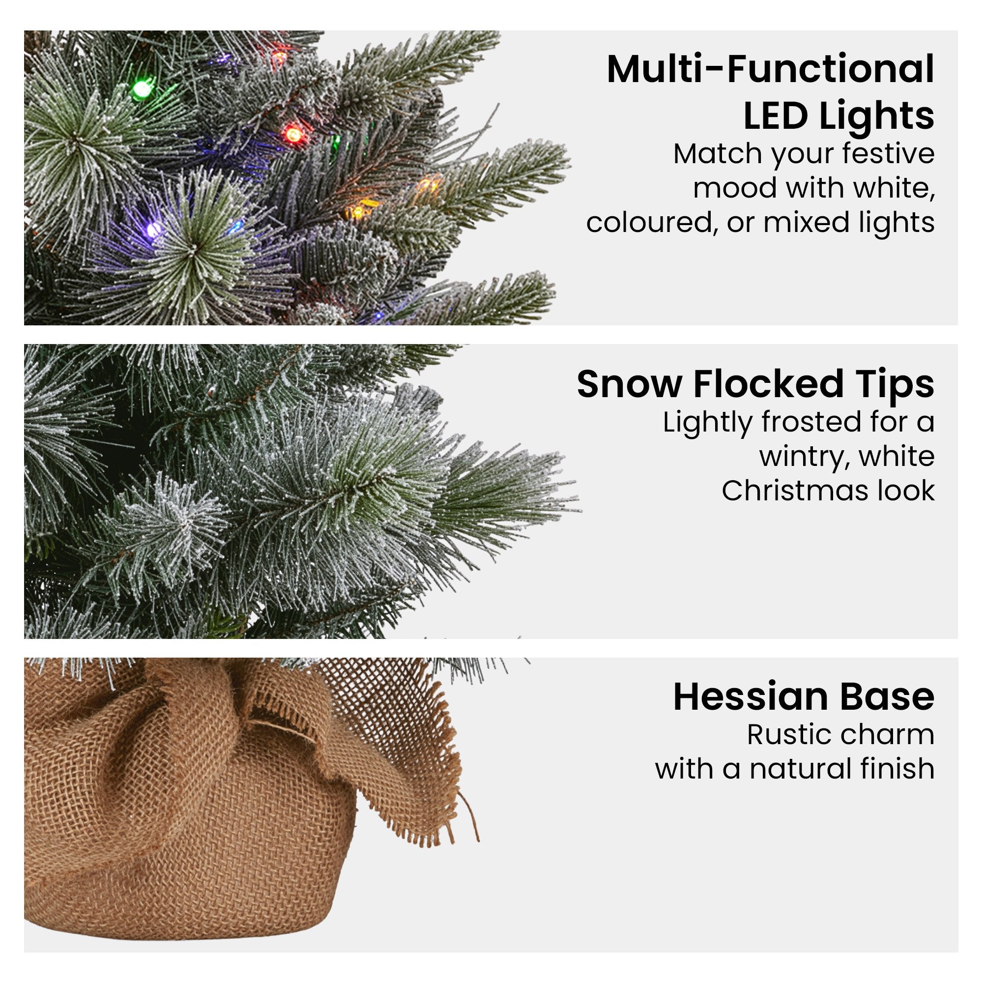Christabelle 61cm Pre-Lit Snowy Stamford Spruce Battery-Operated Mini Christmas Tree Multi-Functional LED V240-112_NATSS2