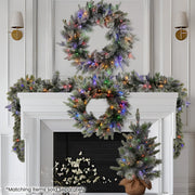 Christabelle 61cm Pre-Lit Snowy Stamford Spruce Battery-Operated Mini Christmas Tree Multi-Functional LED V240-112_NATSS2