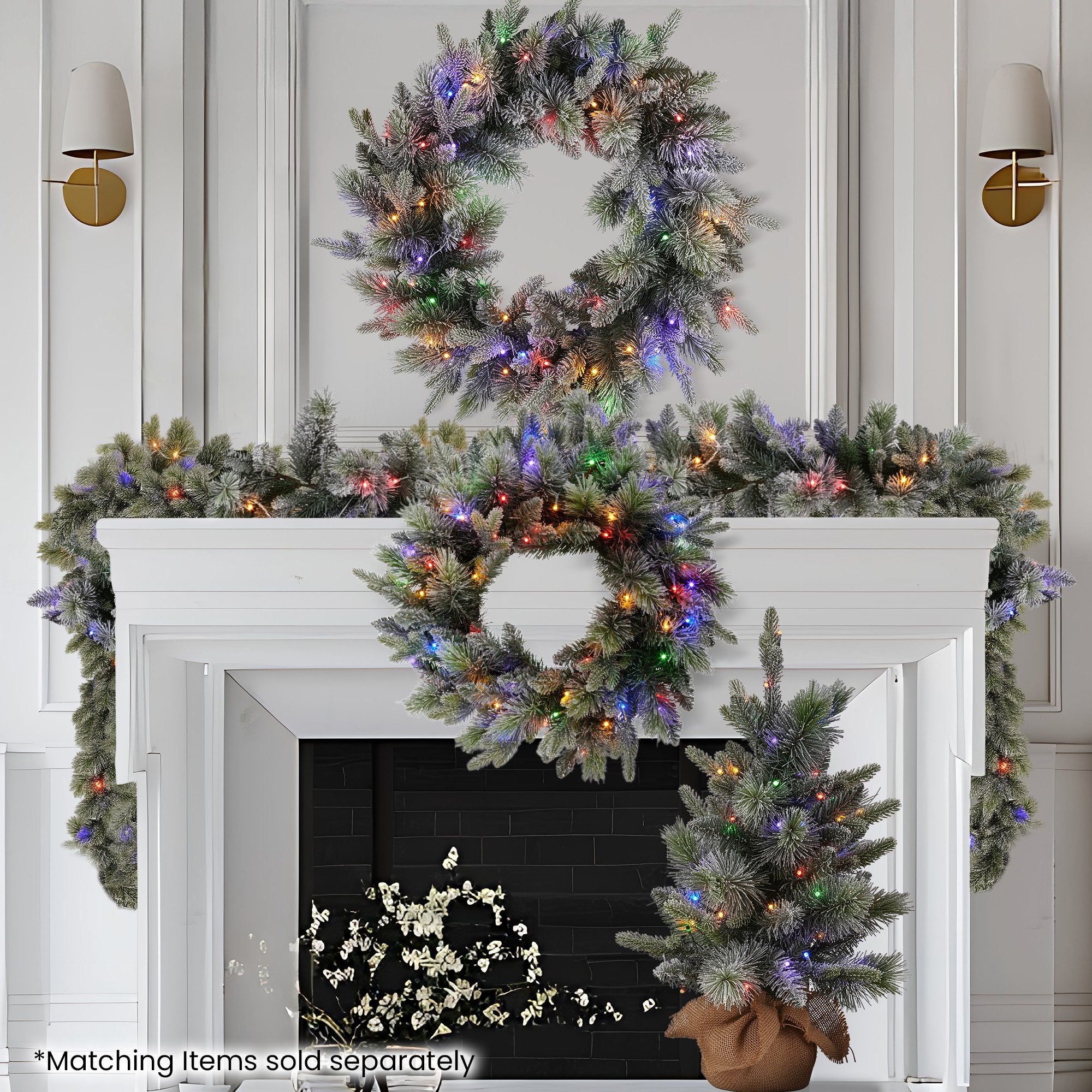 Christabelle 61cm Pre-Lit Snowy Stamford Spruce Battery-Operated Mini Christmas Tree Multi-Functional LED V240-112_NATSS2