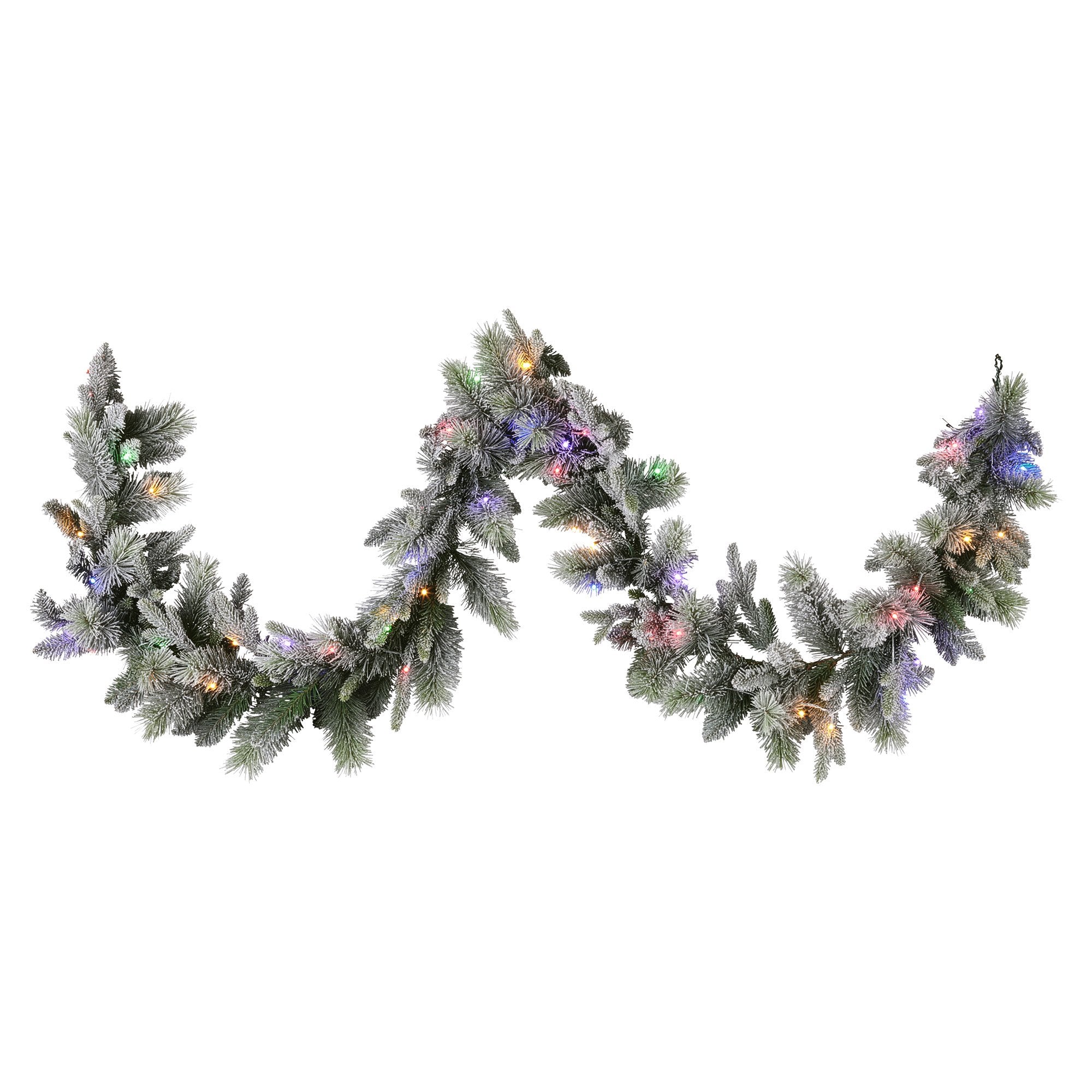 Christabelle 2.7m Christmas Garland Snowy with LED Lights Stamford Spruce Tree Decoration Ornament V240-112_NATSS274