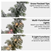 Christabelle 2.7m Christmas Garland Snowy with LED Lights Stamford Spruce Tree Decoration Ornament V240-112_NATSS274