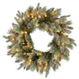 Christabelle 61cm Christmas Wreath Snowy Stamford Spruce with Coloured LED Lights Front Door Decoration V240-112_NATSS61
