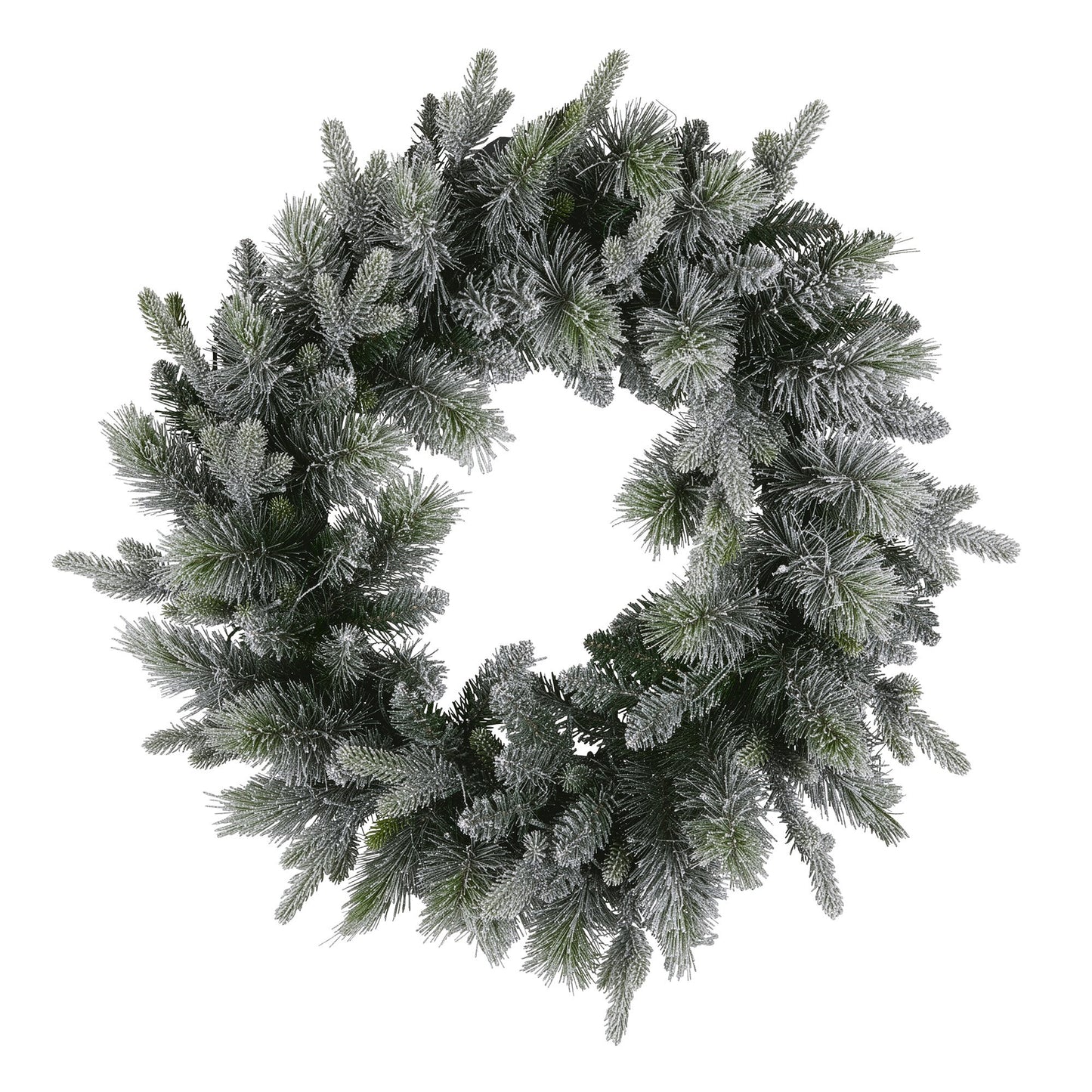 Christabelle 76cm Christmas Wreath Snowy Stamford Spruce with LED Lights Front Door Decoration Ornament V240-112_NATSS76