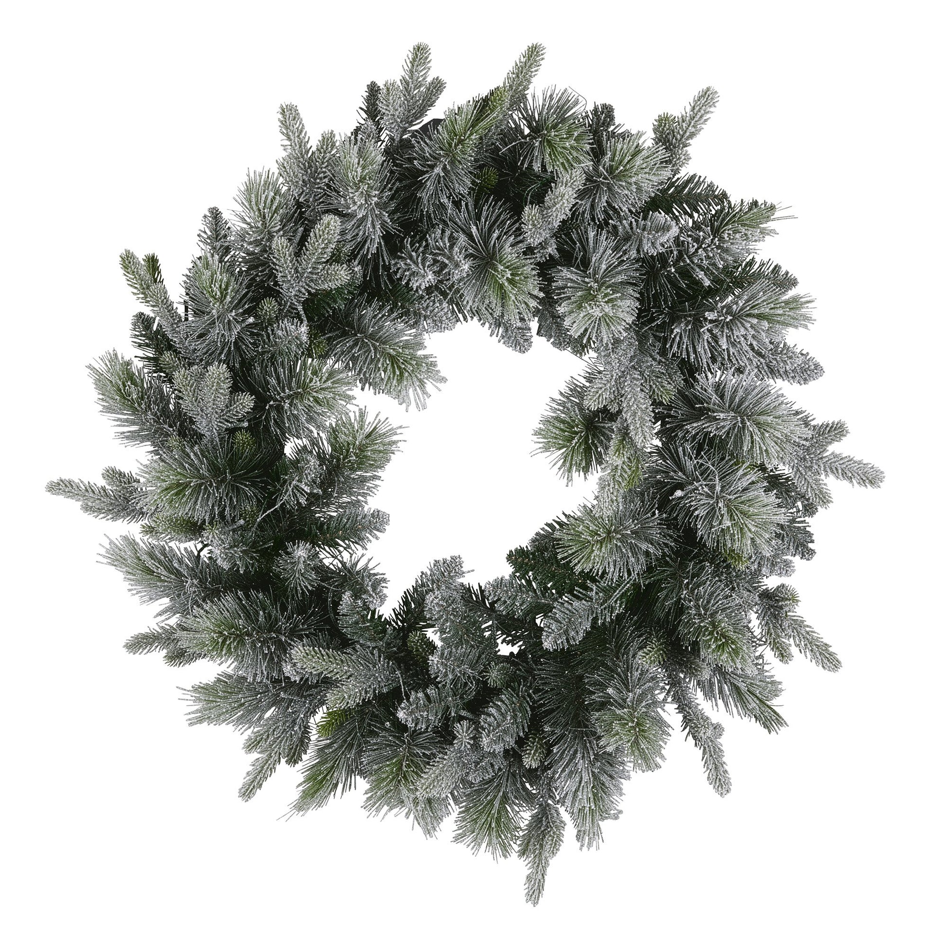 Christabelle 76cm Christmas Wreath Snowy Stamford Spruce with LED Lights Front Door Decoration Ornament V240-112_NATSS76
