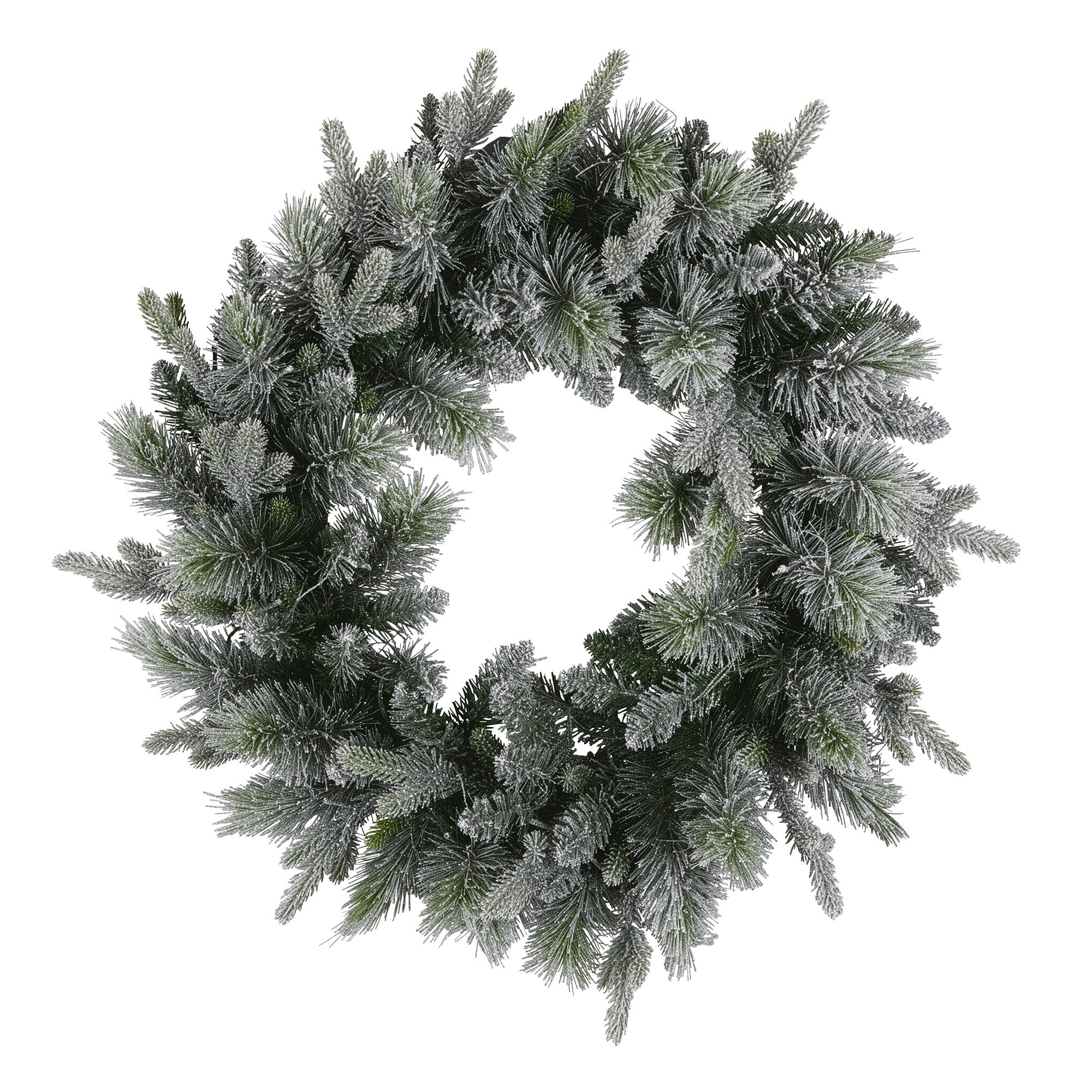 Christabelle 76cm Christmas Wreath Snowy Stamford Spruce with LED Lights Front Door Decoration Ornament V240-112_NATSS76