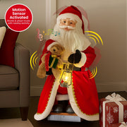 Christabelle 1.1m Musical Led Animated Christmas Santa Claus Lantern Decoration V240-112_NK100