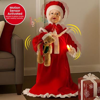 Christabelle 1.1m Musical LED Animated Christmas Mrs Claus Glowing Candle Ornament Decoration V240-112_NK101