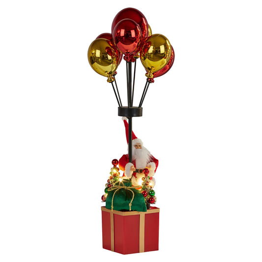 Christabelle 60cm LED Christmas Santa Claus with Balloons & Lights Ornament Decoration V240-112_NK103