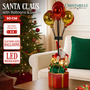 Christabelle 60cm LED Christmas Santa Claus with Balloons & Lights Ornament Decoration V240-112_NK103