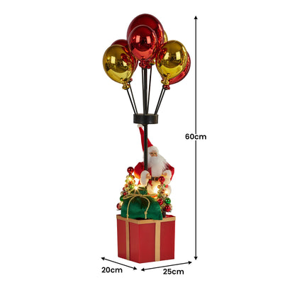 Christabelle 60cm LED Christmas Santa Claus with Balloons & Lights Ornament Decoration V240-112_NK103