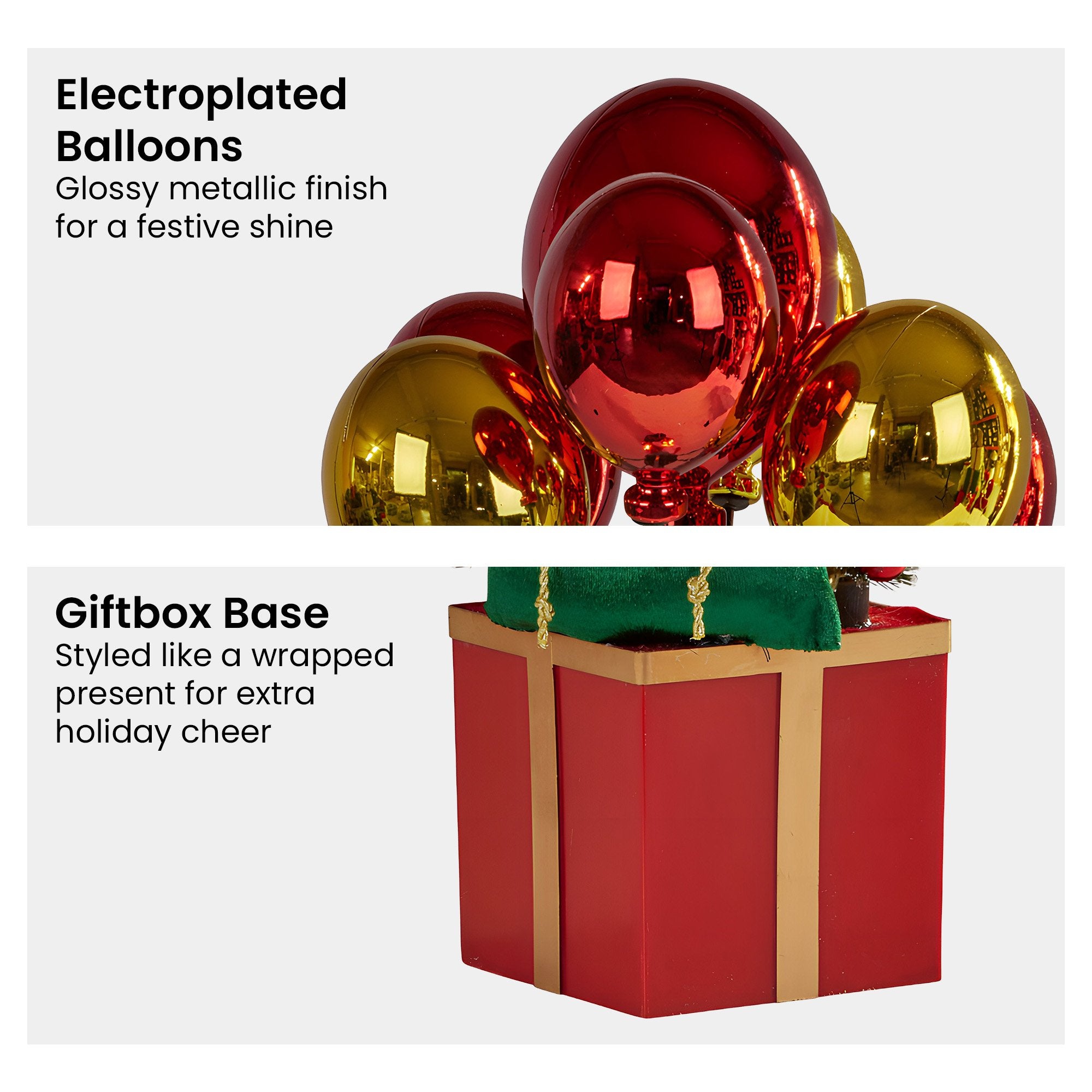 Christabelle 60cm LED Christmas Santa Claus with Balloons & Lights Ornament Decoration V240-112_NK103