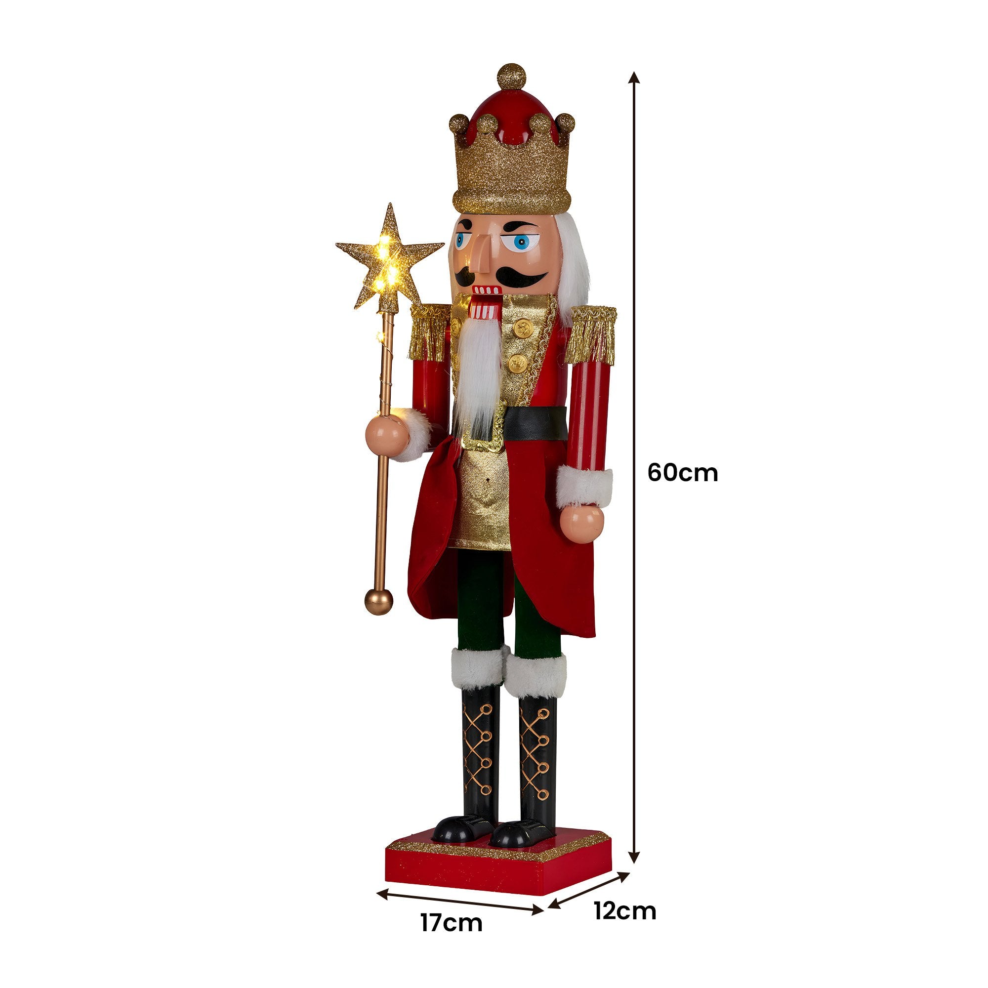 Christabelle 60cm Musical LED Animated Christmas Nutcracker Ornament Decoration V240-112_NK105