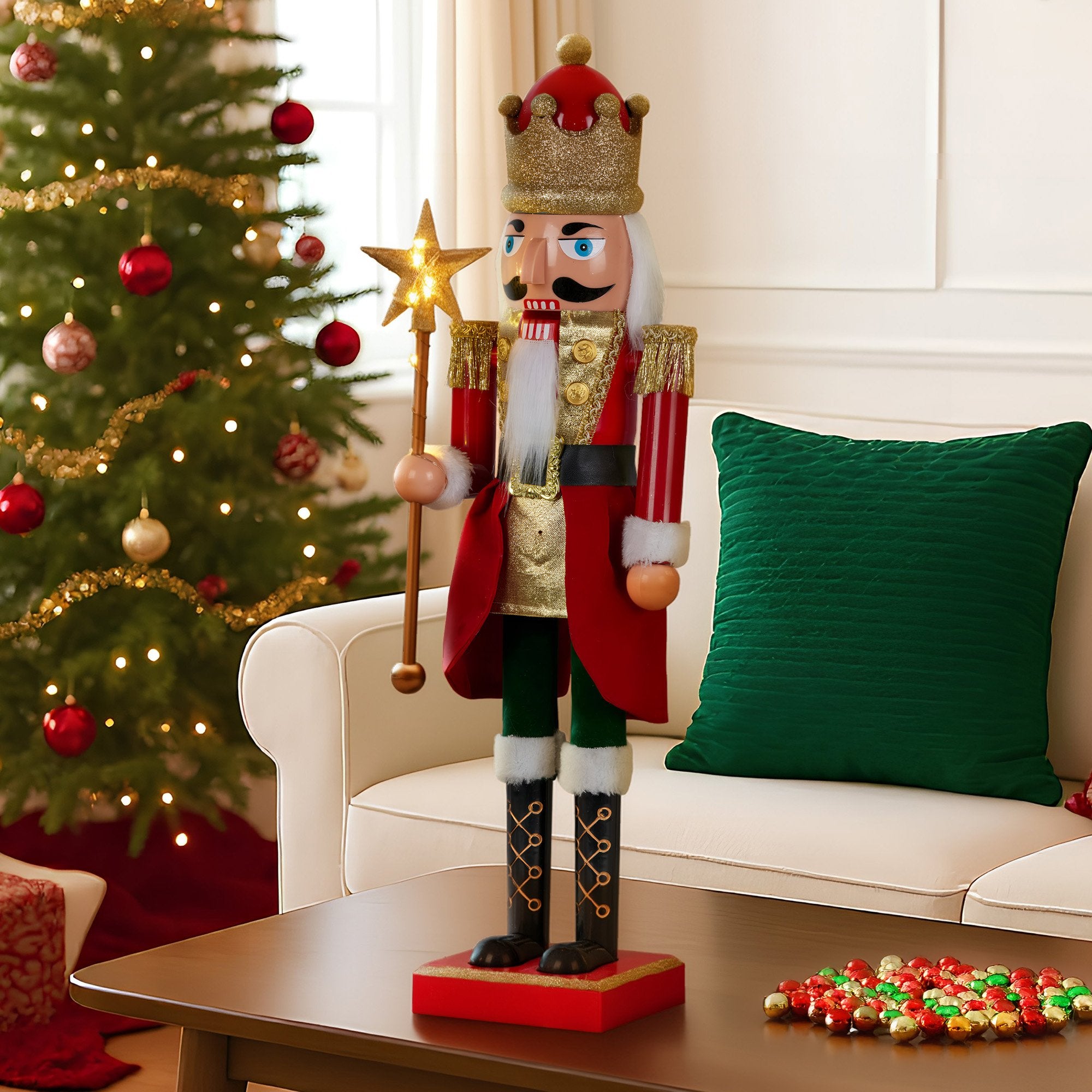 Christabelle 60cm Musical LED Animated Christmas Nutcracker Ornament Decoration V240-112_NK105