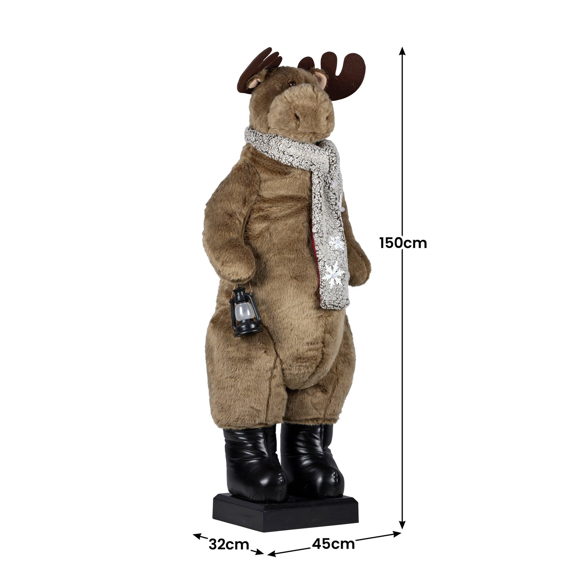 Christabelle 1.5m Musical LED Animated Christmas Moose Decoration Light-Up Lantern Ornament V240-112_NK107