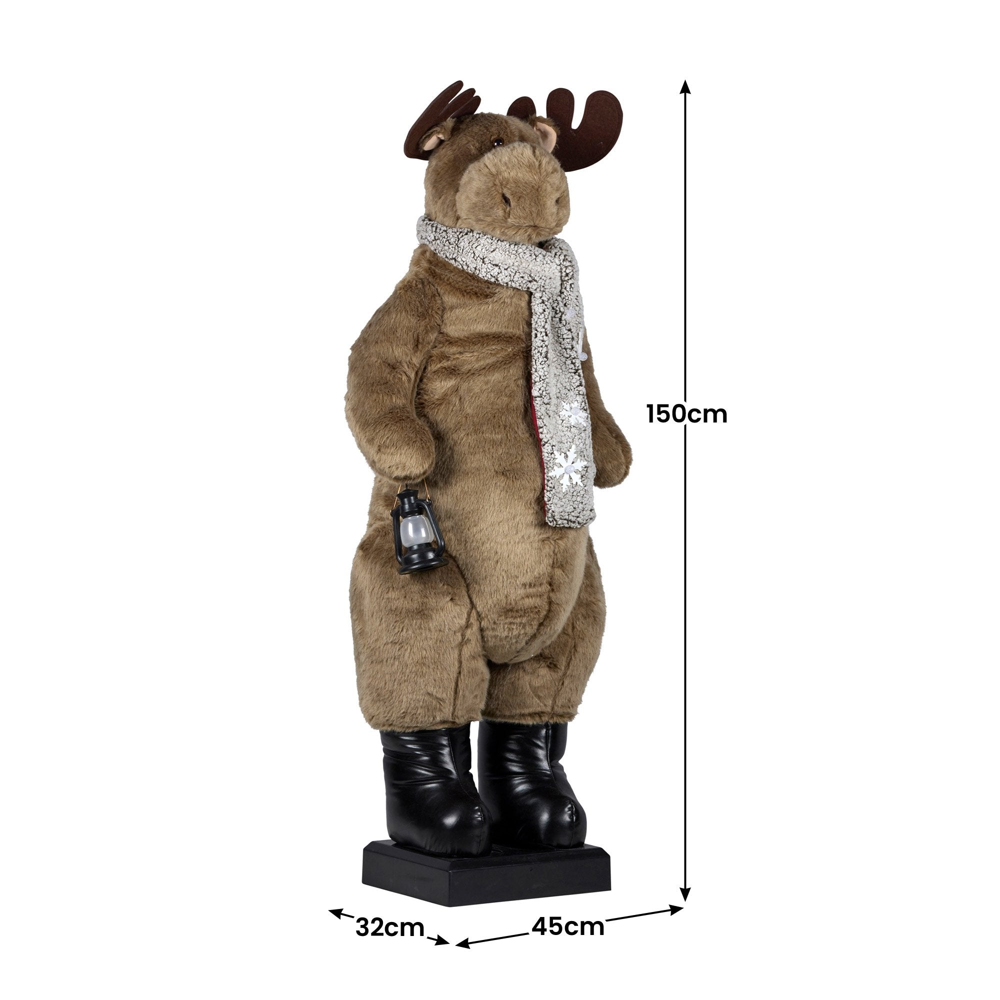 Christabelle 1.5m Musical LED Animated Christmas Moose Decoration Light-Up Lantern Ornament V240-112_NK107