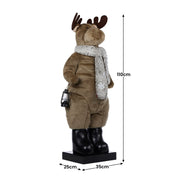 Christabelle 1.1m Musical LED Animated Christmas Moose Decoration Light-Up Lantern Ornament V240-112_NK108
