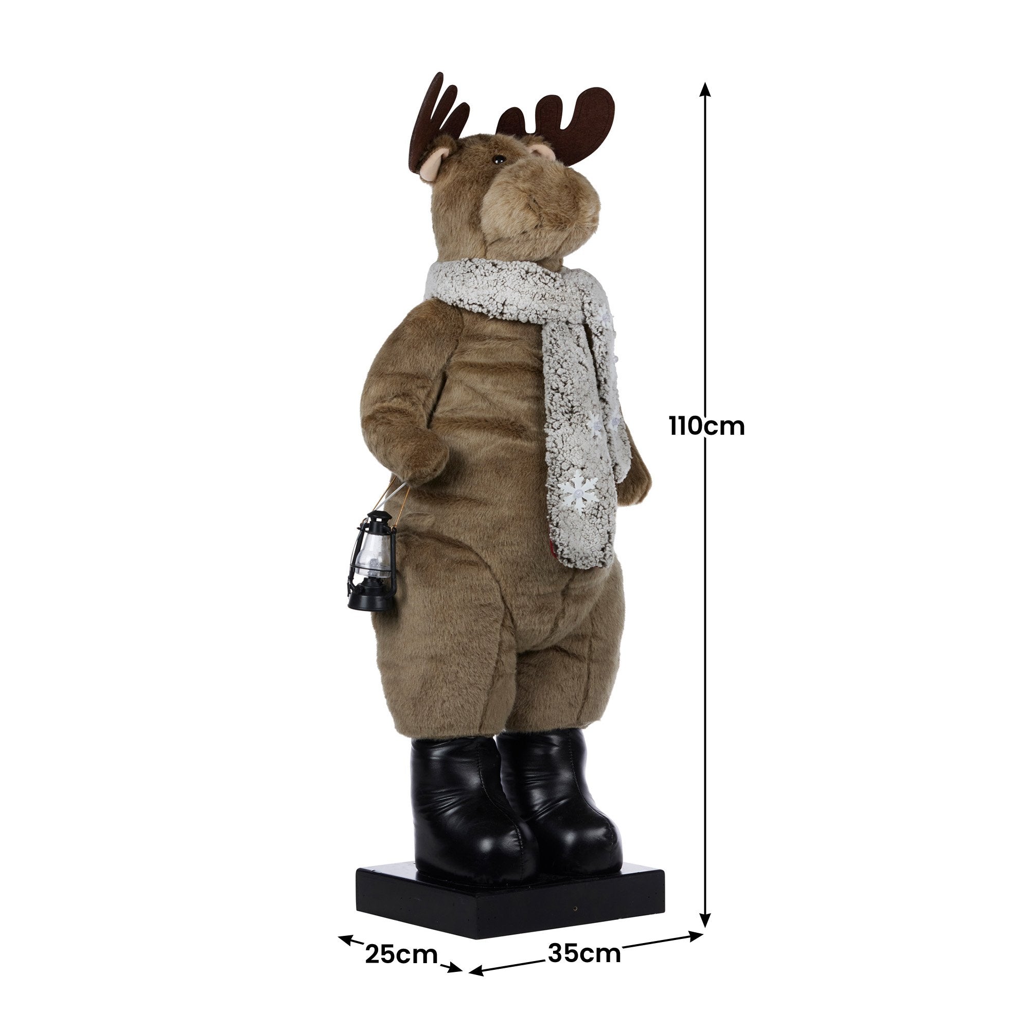 Christabelle 1.1m Musical LED Animated Christmas Moose Decoration Light-Up Lantern Ornament V240-112_NK108