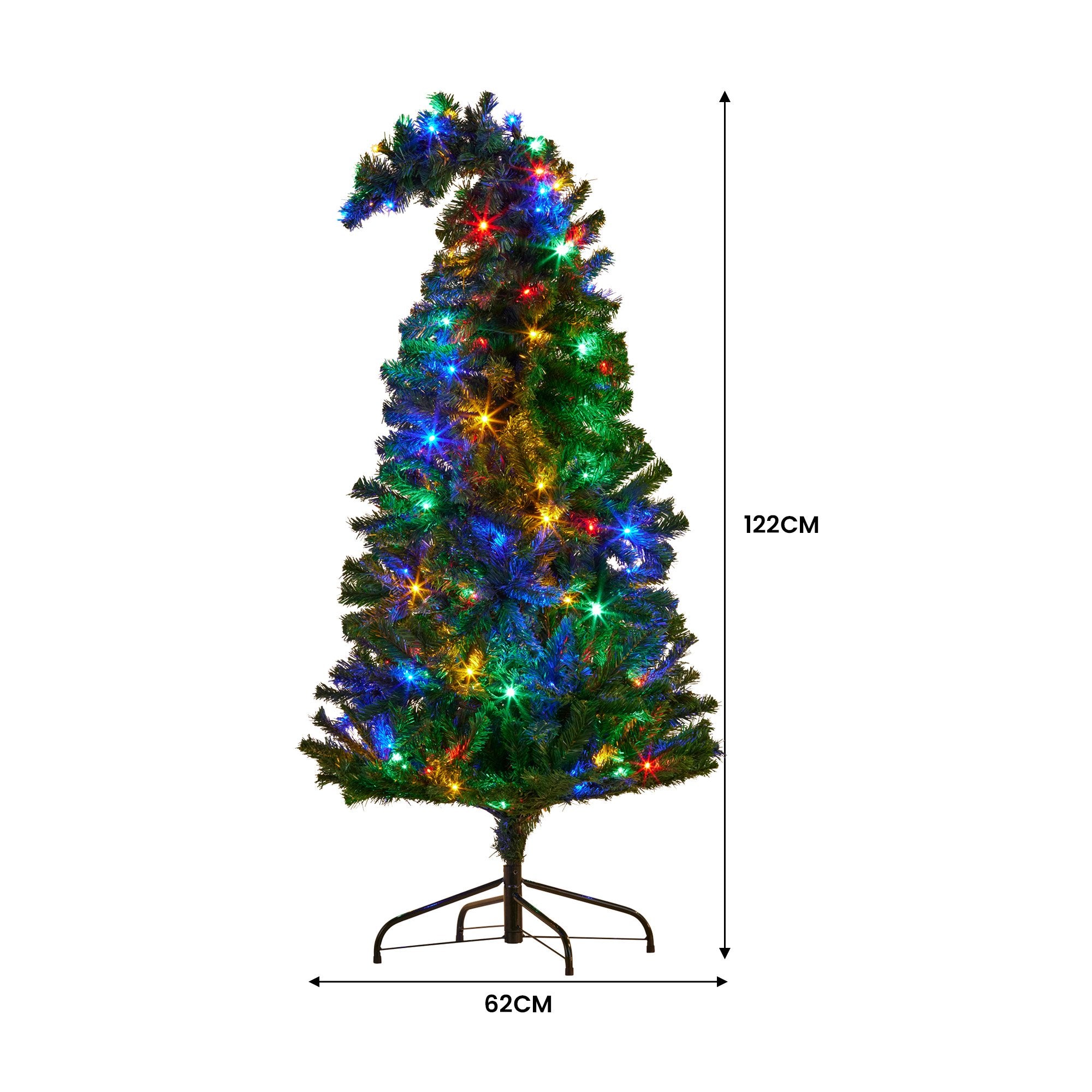 Christabelle Bad Santa 1.2m Curved Multicolour Pre-Lit Christmas Tree with 550 Tips V240-112_OPBS4