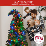 Christabelle Bad Santa 1.2m Curved Multicolour Pre-Lit Christmas Tree with 550 Tips V240-112_OPBS4