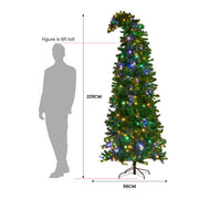 Christabelle Bad Santa 2.3m Curved Multicolour Pre-Lit Christmas Tree with 1240 Tips V240-112_OPBS75