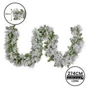 Christabelle 274cm Majestic Snow Prelit Christmas Garland V240-112_OPMS274